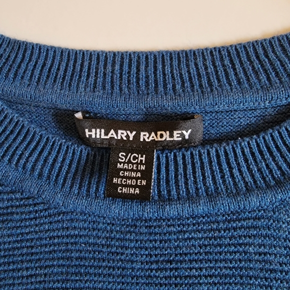 Hillary Radley Ribbed Mock Layer Blue Sweater S - Picture 7 of 11